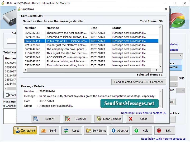 USB Modem Text Messaging