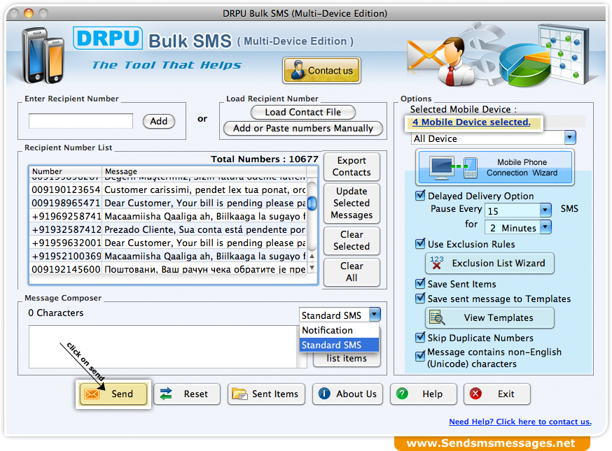 Mac Bulk SMS Software – Multi Device