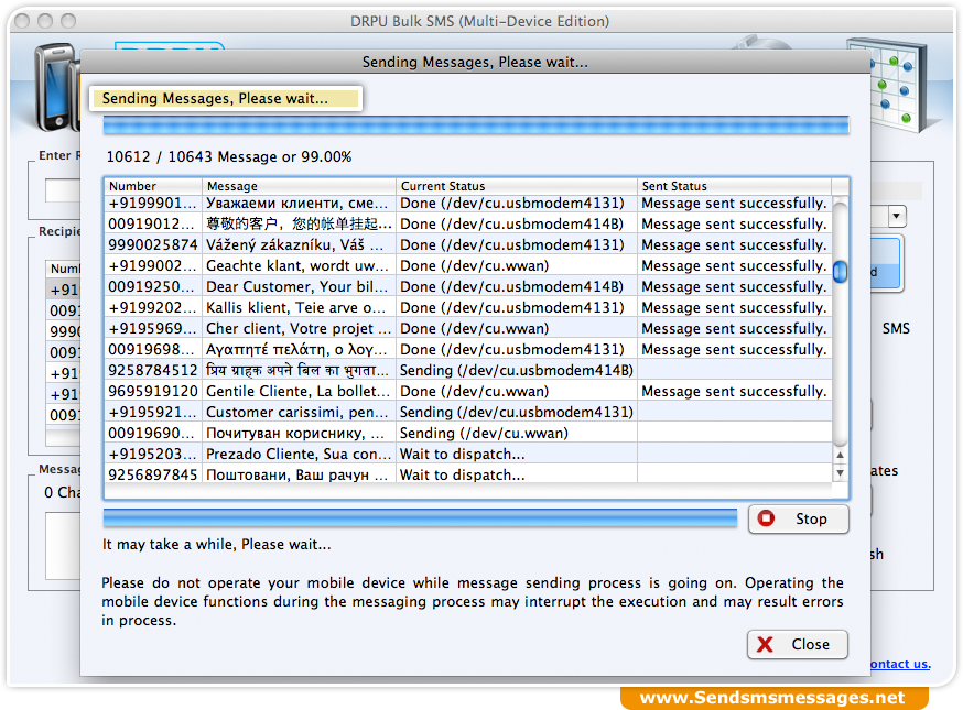 Mac Bulk SMS Software – Multi Device