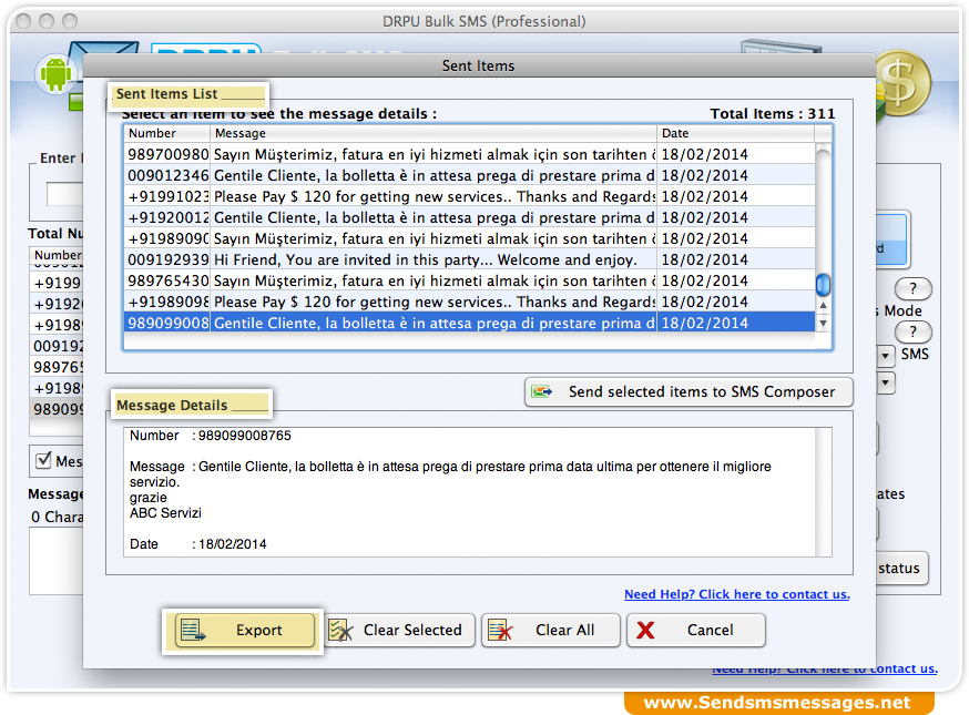 Mac Bulk SMS Software – Professional