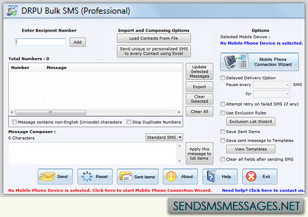 Professional SMS Messages software
