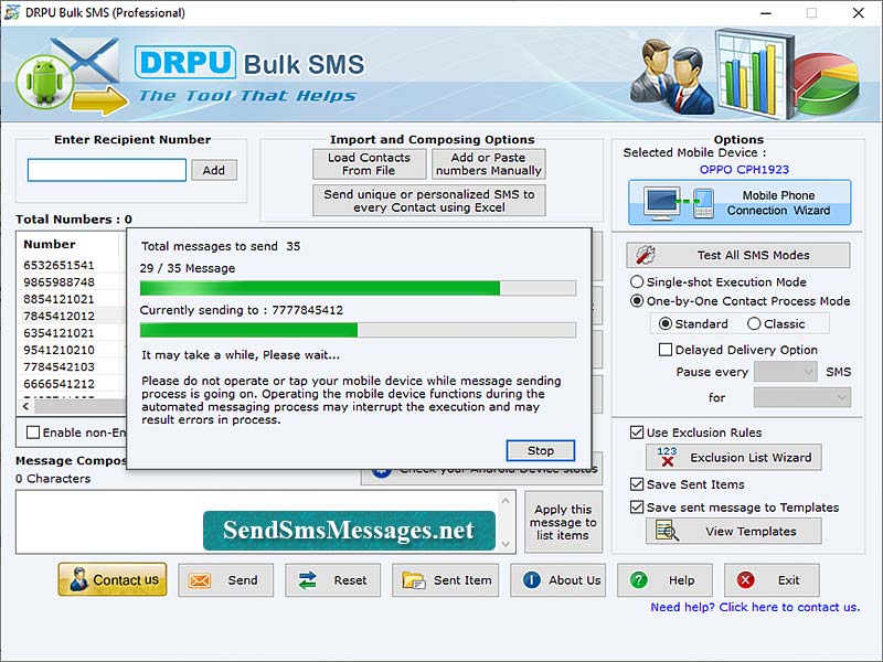 Windows 7 Send SMS Professional Utility 9.2.1.9 full