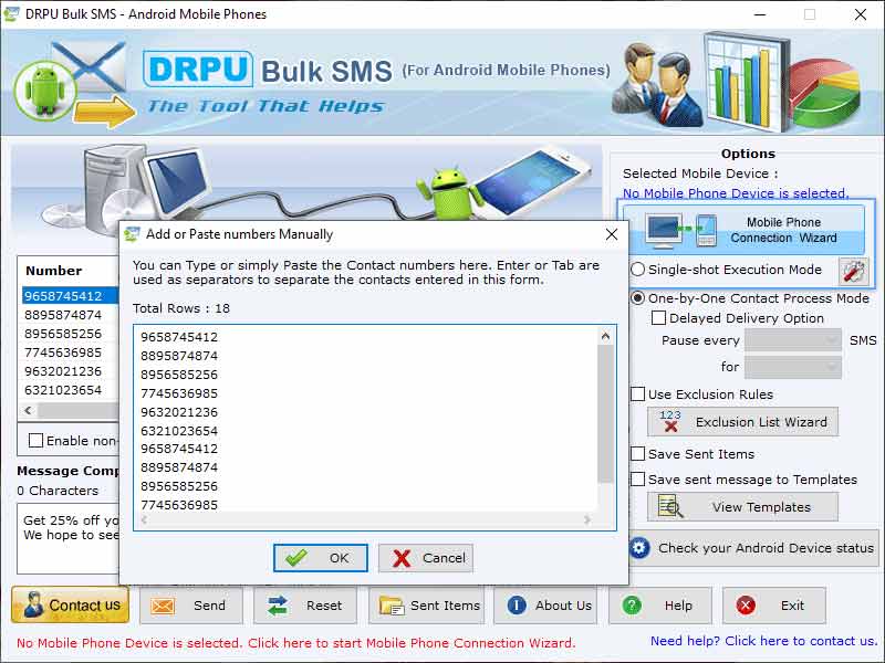 Screenshot of Android Mobile Text SMS Messaging Tool 10.2.4.5